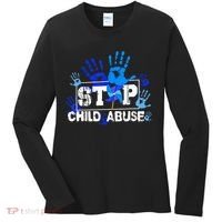 Stop Child Abuse Child Abuse Prevention Awareness Pinwheels  Women's Long Sleeve Shirt thumb 0