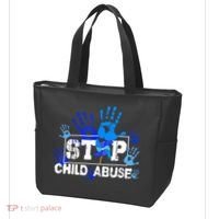 Stop Child Abuse Child Abuse Prevention Awareness Pinwheels  Tote Bag thumb 3