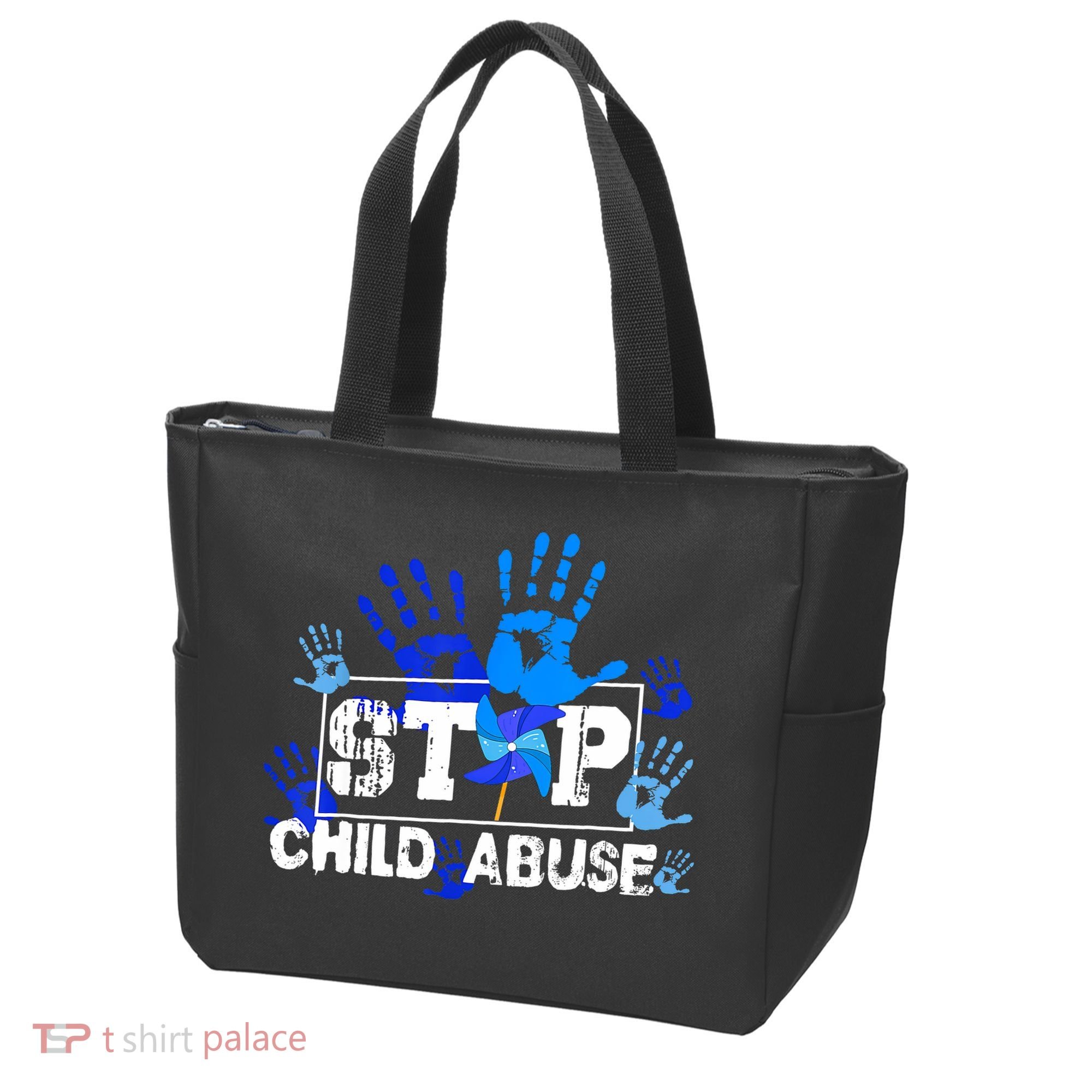Stop Child Abuse Child Abuse Prevention Awareness Pinwheels  Tote Bag