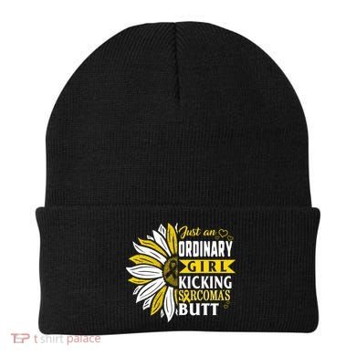 Sarcoma Cancer Awareness Just Ordinary Warrior Gift Beanie