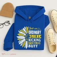 Sarcoma Cancer Awareness Just Ordinary Warrior Gift Hoodie thumb 4
