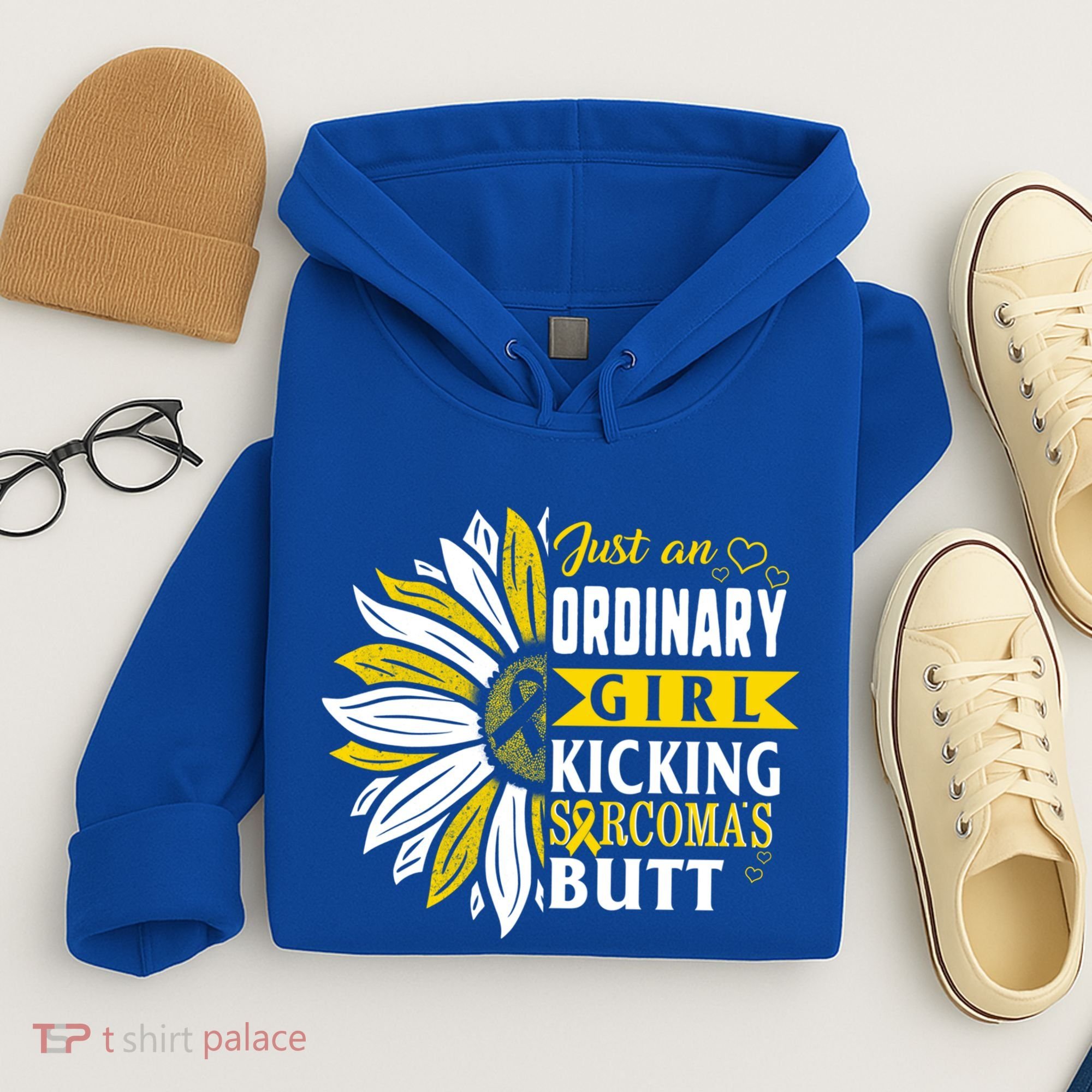 Sarcoma Cancer Awareness Just Ordinary Warrior Gift Hoodie