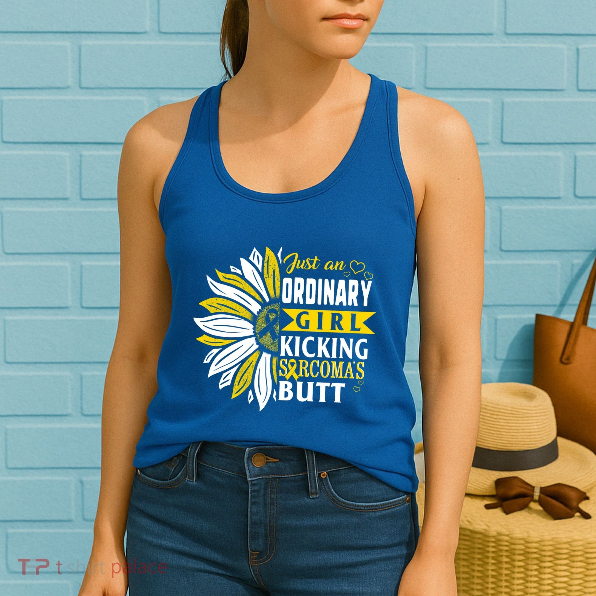 Sarcoma Cancer Awareness Just Ordinary Warrior Gift Women's Tank Top