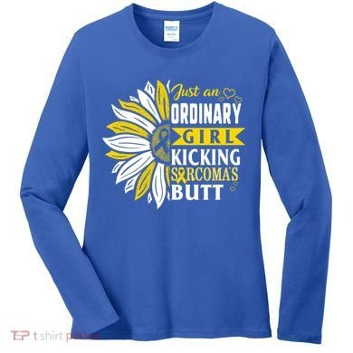 Sarcoma Cancer Awareness Just Ordinary Warrior Gift Women's Long Sleeve Shirt