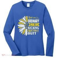 Sarcoma Cancer Awareness Just Ordinary Warrior Gift Women's Long Sleeve Shirt thumb 0