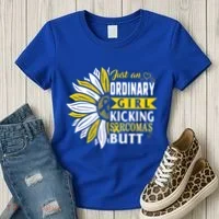 Sarcoma Cancer Awareness Just Ordinary Warrior Gift Women's T-Shirt thumb 3