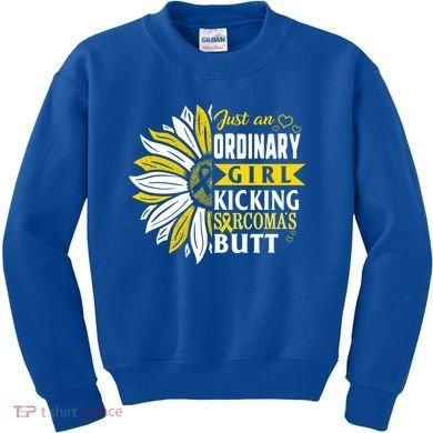 Sarcoma Cancer Awareness Just Ordinary Warrior Gift Kids Sweatshirt