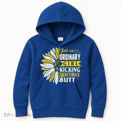 Sarcoma Cancer Awareness Just Ordinary Warrior Gift Kids Hoodie