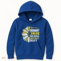 Sarcoma Cancer Awareness Just Ordinary Warrior Gift Kids Hoodie thumb 0