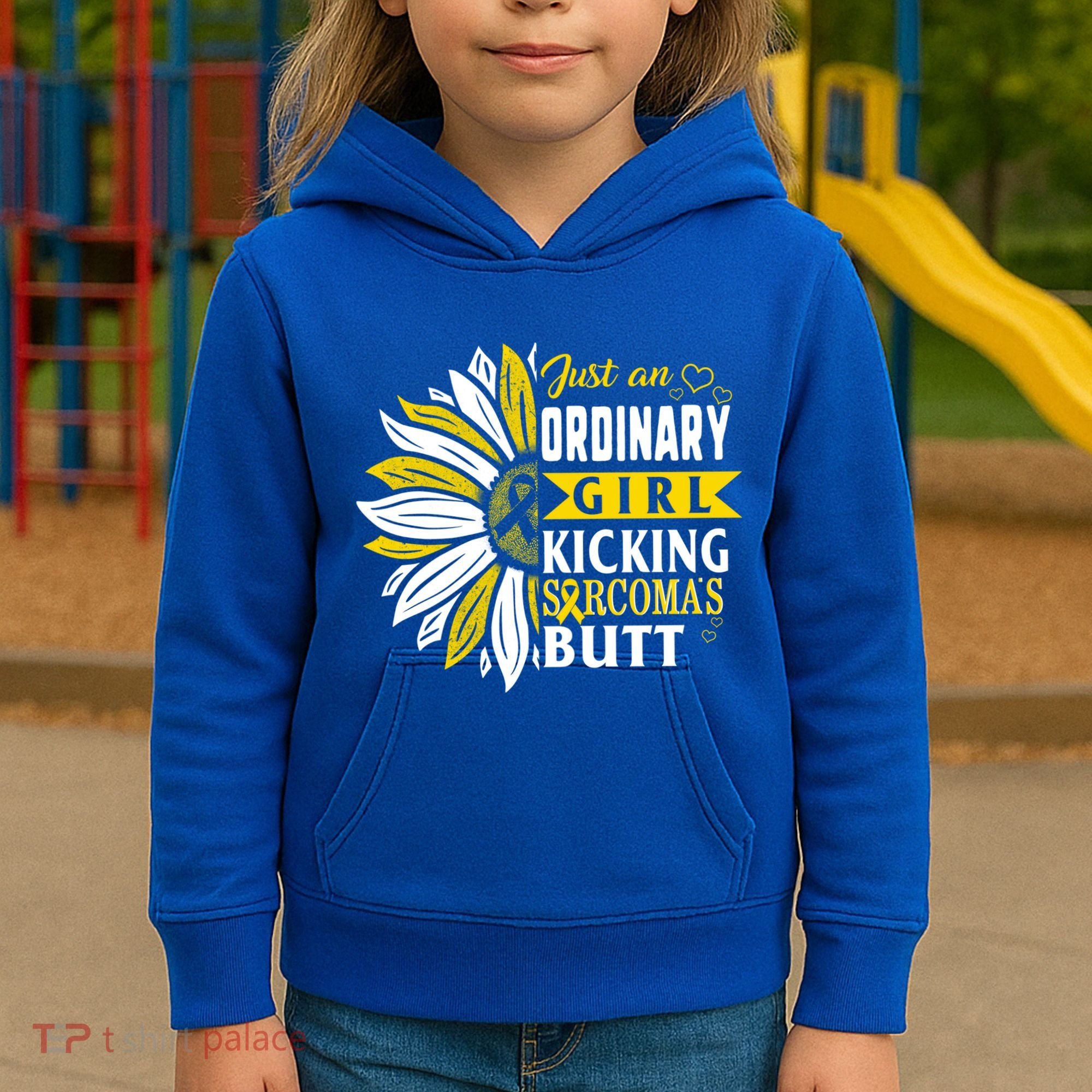 Sarcoma Cancer Awareness Just Ordinary Warrior Gift Kids Hoodie