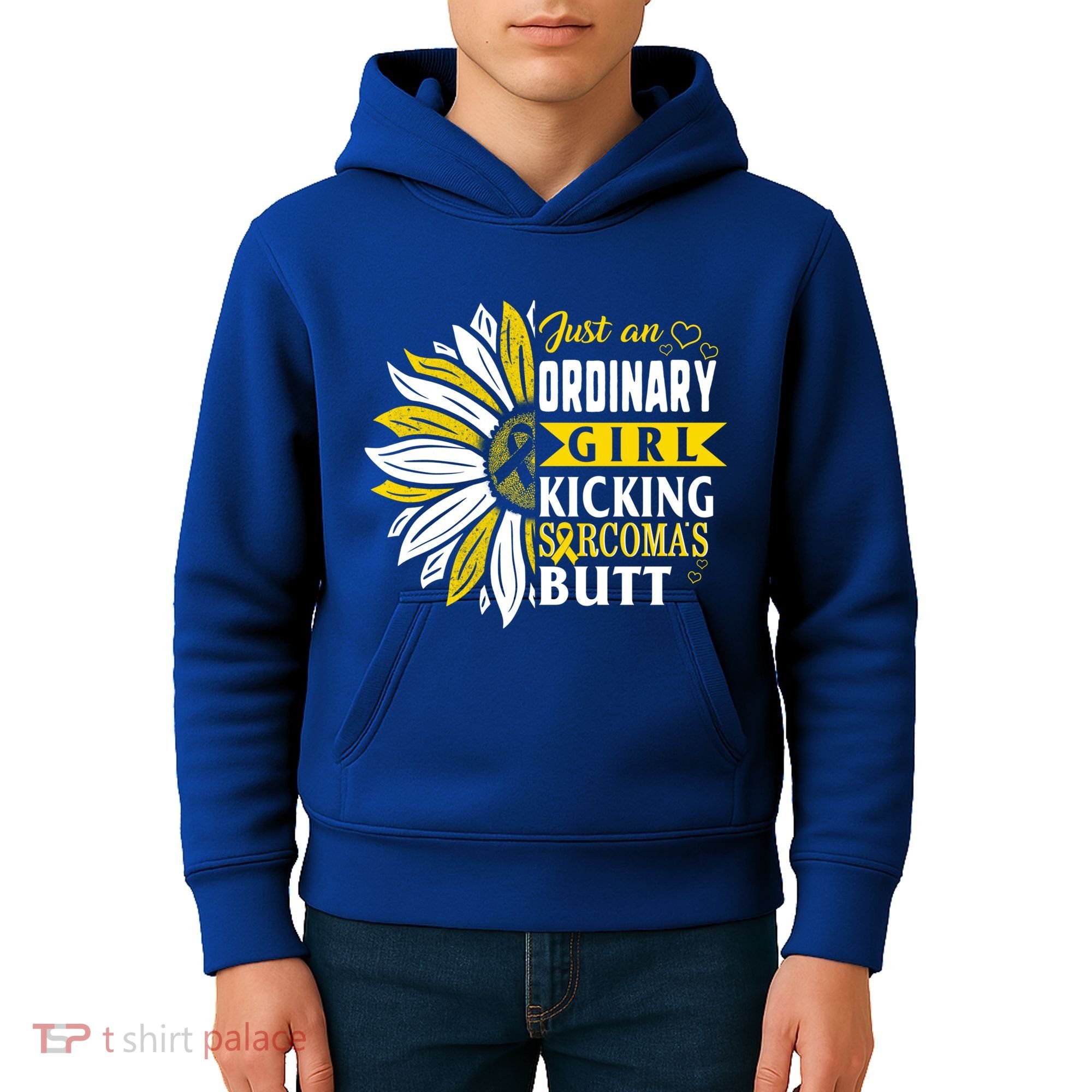 Sarcoma Cancer Awareness Just Ordinary Warrior Gift Kids Hoodie
