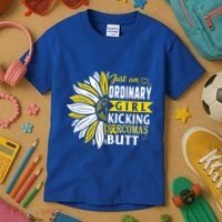 Sarcoma Cancer Awareness Just Ordinary Warrior Gift Kids T-Shirt thumb 3