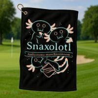 Snaxolotl Cute Axolotl Chips Golf Towel thumb 1
