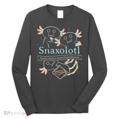 Snaxolotl Cute Axolotl Chips Long Sleeve Shirt