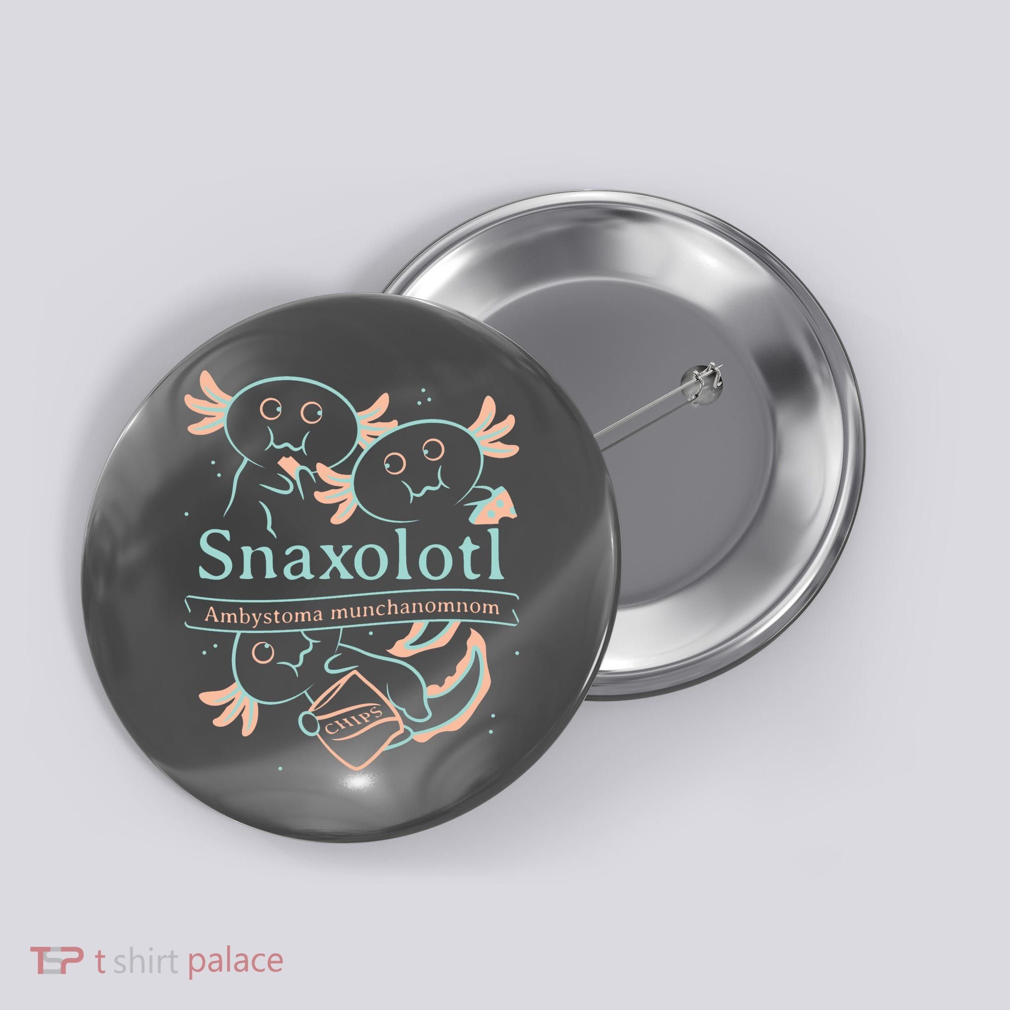 Snaxolotl Cute Axolotl Chips Button