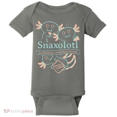 Snaxolotl Cute Axolotl Chips Baby Bodysuit