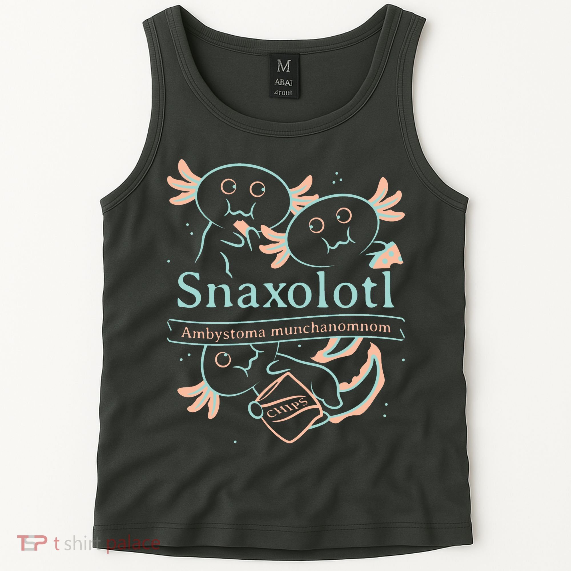 Snaxolotl Cute Axolotl Chips Tank Top