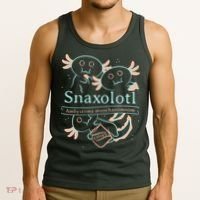 Snaxolotl Cute Axolotl Chips Tank Top thumb 3