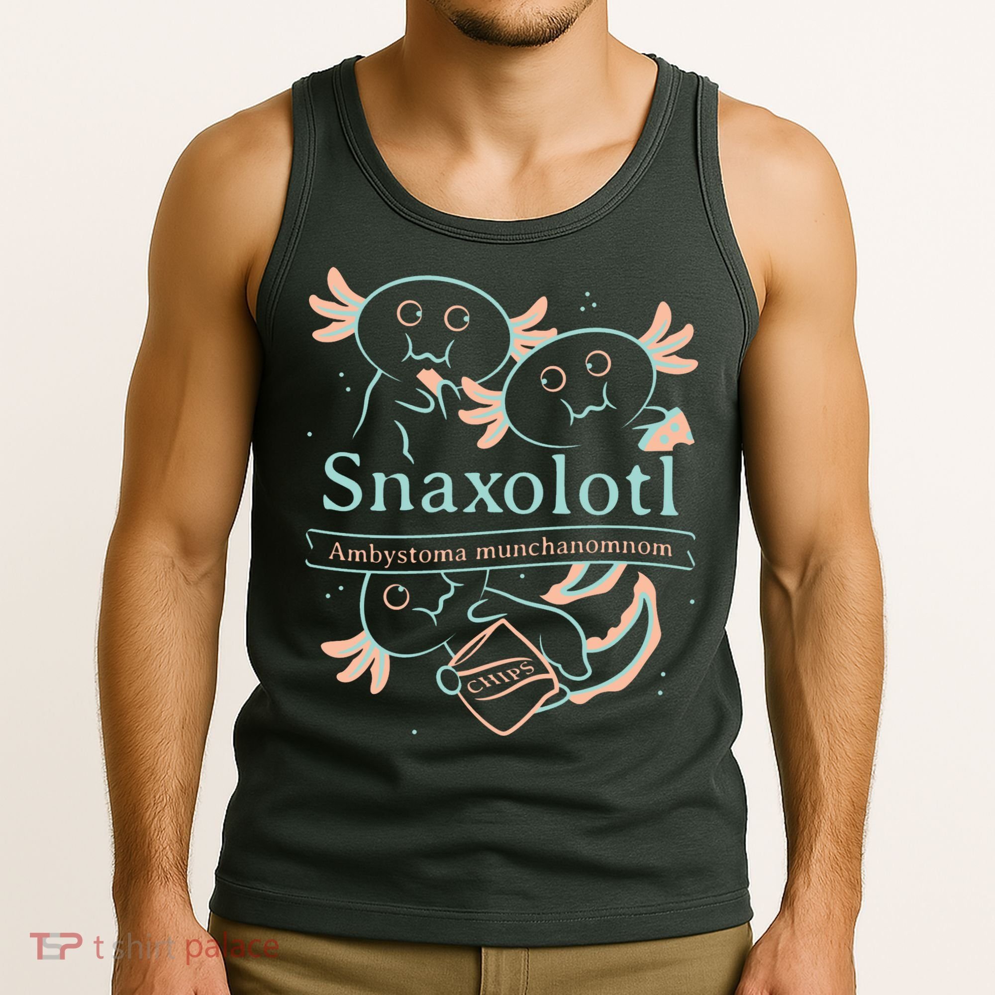Snaxolotl Cute Axolotl Chips Tank Top