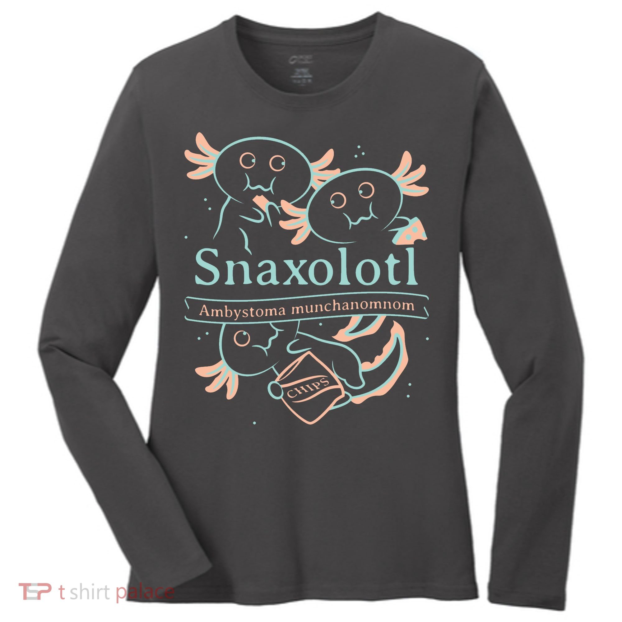 Snaxolotl Cute Axolotl Chips Women's Long Sleeve Shirt