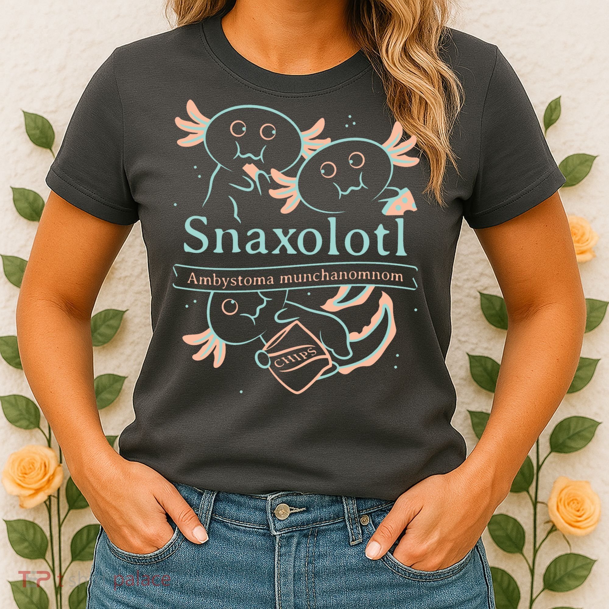 Snaxolotl Cute Axolotl Chips Women's T-Shirt