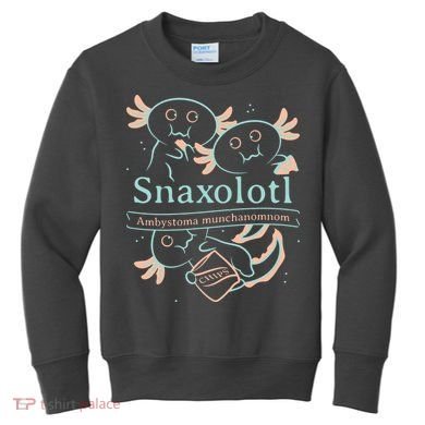 Snaxolotl Cute Axolotl Chips Kids Sweatshirt