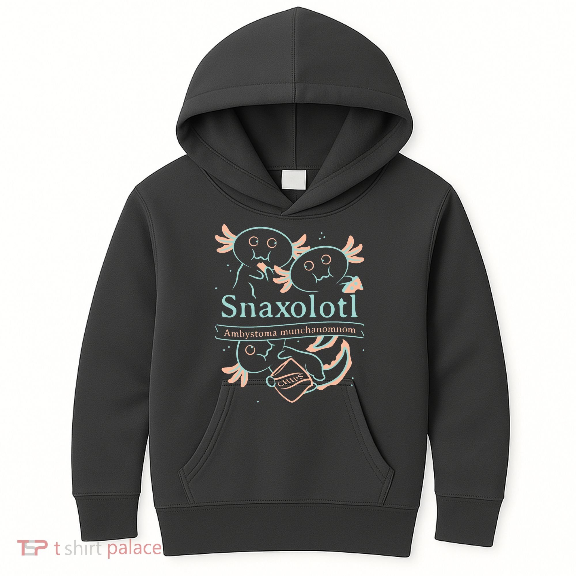 Snaxolotl Cute Axolotl Chips Kids Hoodie