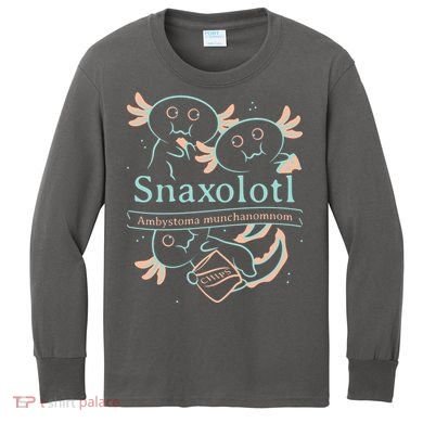 Snaxolotl Cute Axolotl Chips Kids Long Sleeve Shirt