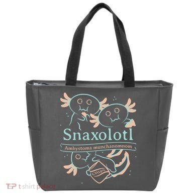 Snaxolotl Cute Axolotl Chips Tote Bag