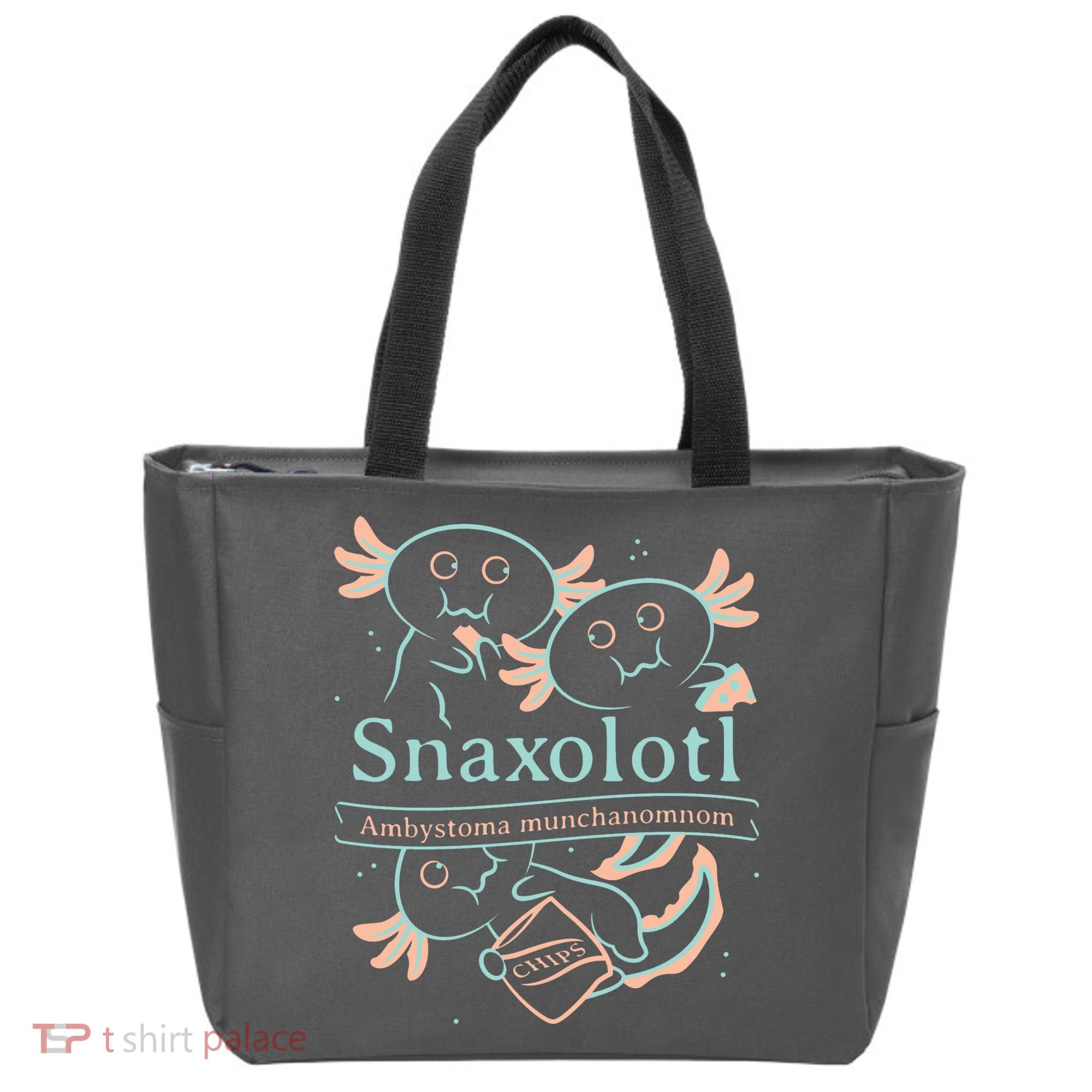 Snaxolotl Cute Axolotl Chips Tote Bag