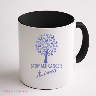 Stomach Cancer Awareness Butterfly Tree Motivational Gift Cute Gift Coffee Mug back