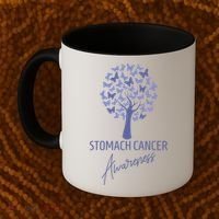 Stomach Cancer Awareness Butterfly Tree Motivational Gift Cute Gift Coffee Mug thumb 2