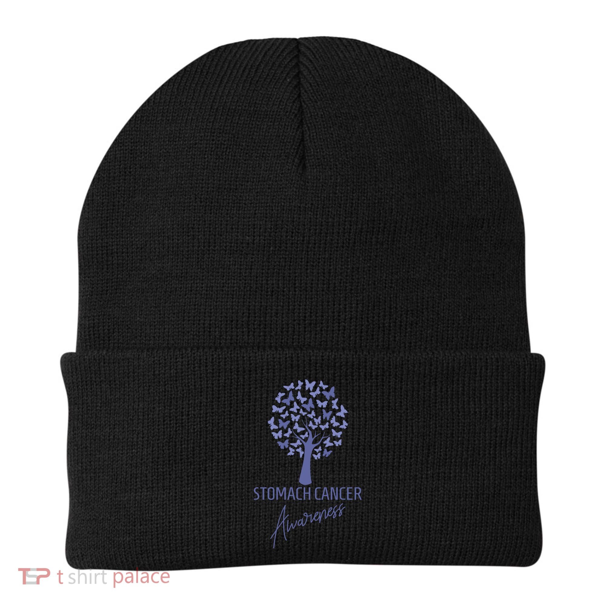 Stomach Cancer Awareness Butterfly Tree Motivational Gift Cute Gift Beanie