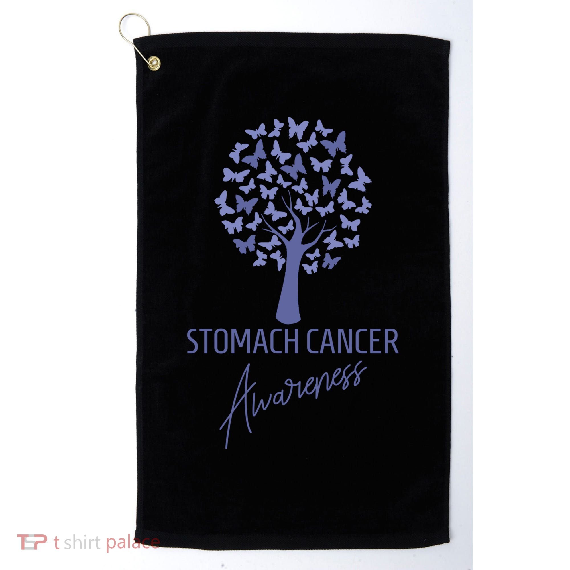 Stomach Cancer Awareness Butterfly Tree Motivational Gift Cute Gift Golf Towel