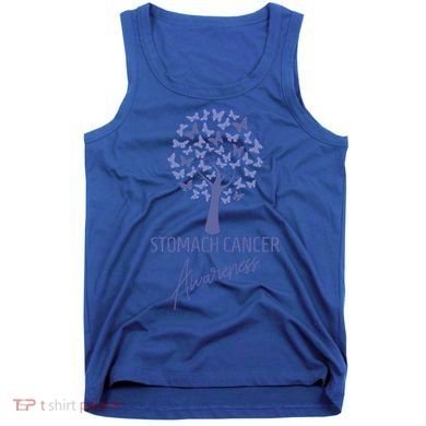 Stomach Cancer Awareness Butterfly Tree Motivational Gift Cute Gift Tank Top