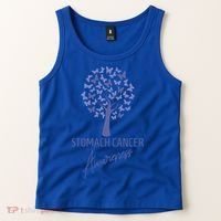 Stomach Cancer Awareness Butterfly Tree Motivational Gift Cute Gift Tank Top thumb 2