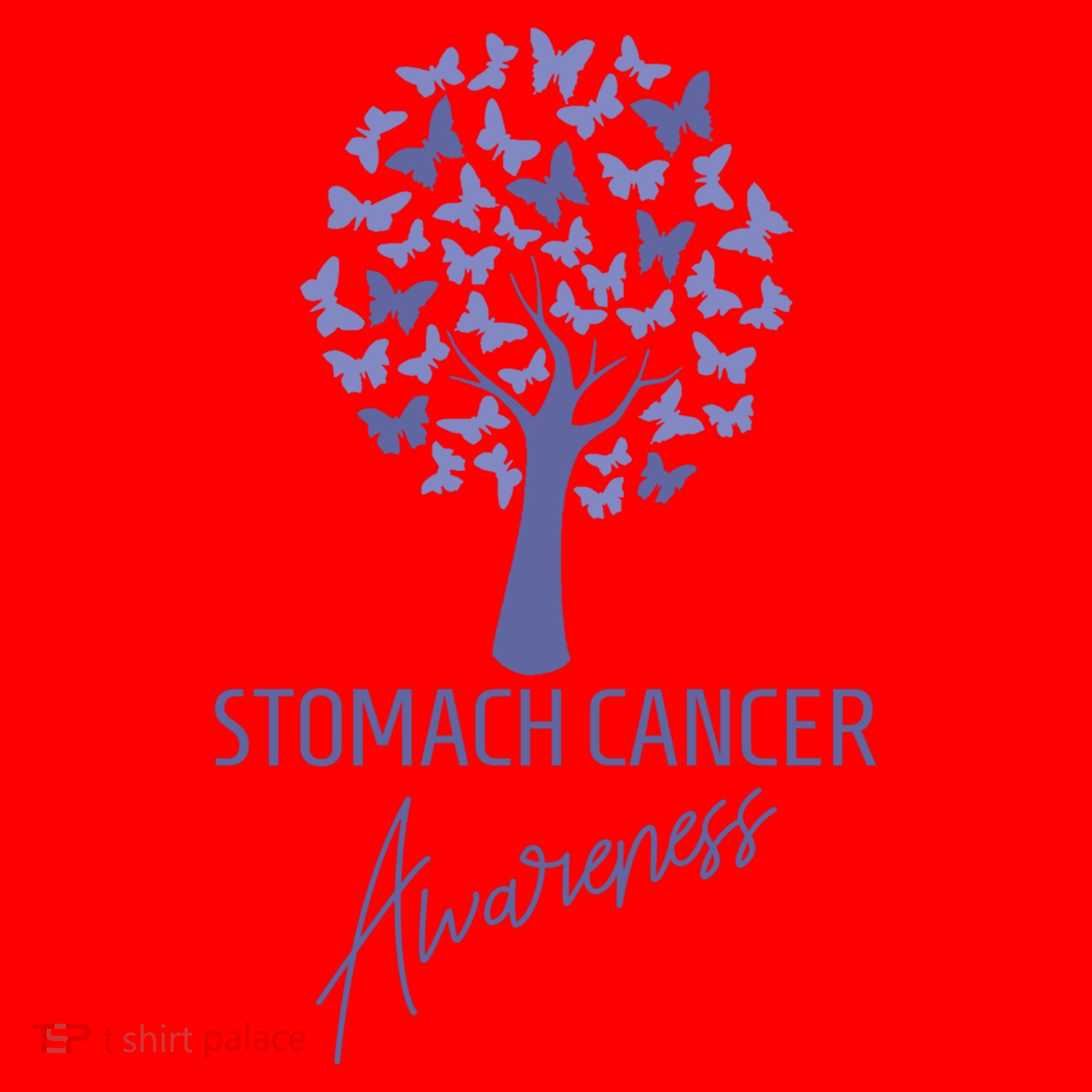 Stomach Cancer Awareness Butterfly Tree Motivational Gift Cute Gift Santa Hat