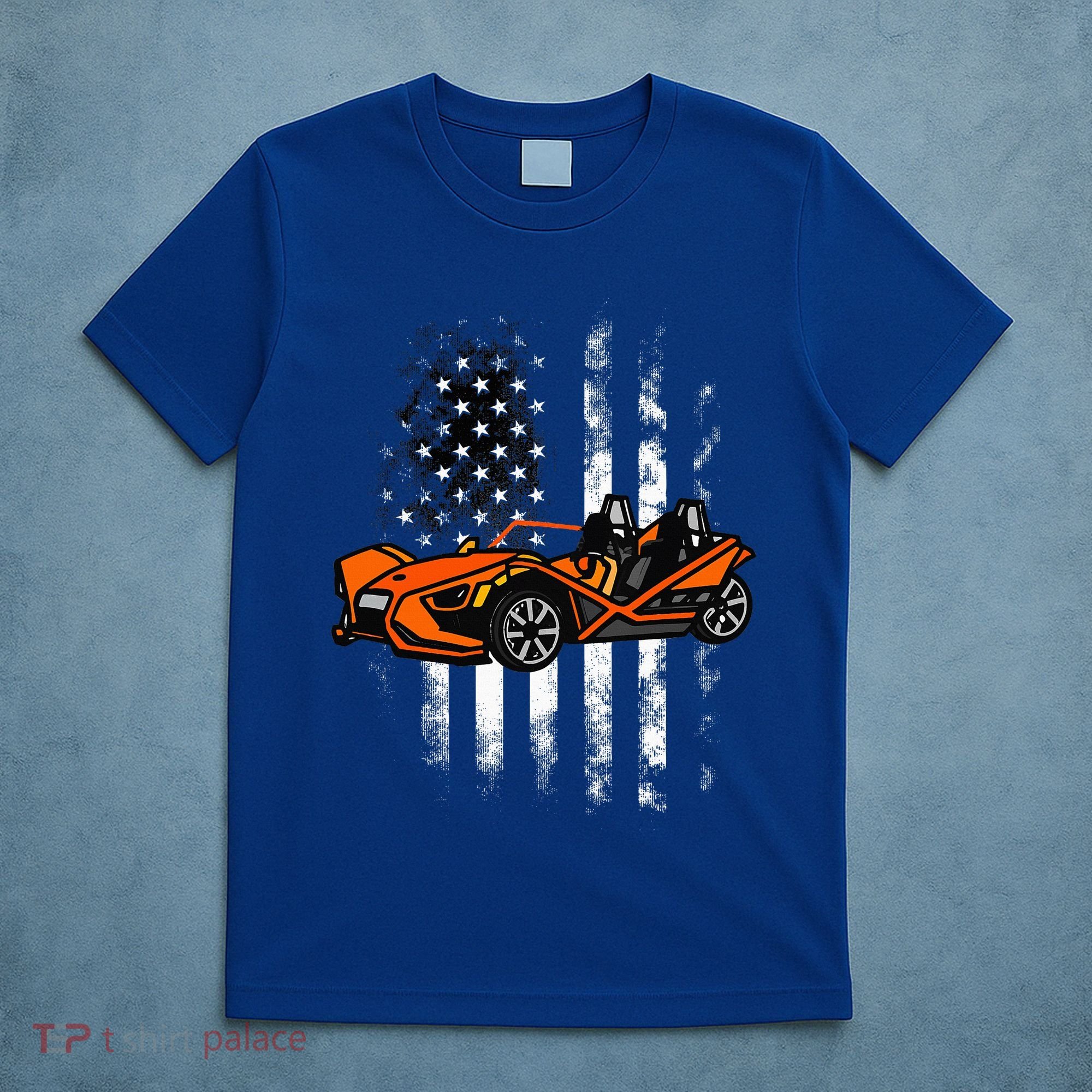 Slingshot Car American Usa Flag 4th Of July Slingshot Car T-Shirt