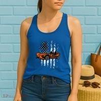 Slingshot Car American Usa Flag 4th Of July Slingshot Car Women's Tank Top thumb 2