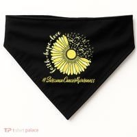 Sarcoma Cancer Awareness Yellow Sunflower Sarcoma Awareness USA-Made Doggie Bandana thumb 0