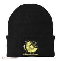 Sarcoma Cancer Awareness Yellow Sunflower Sarcoma Awareness Beanie thumb 0