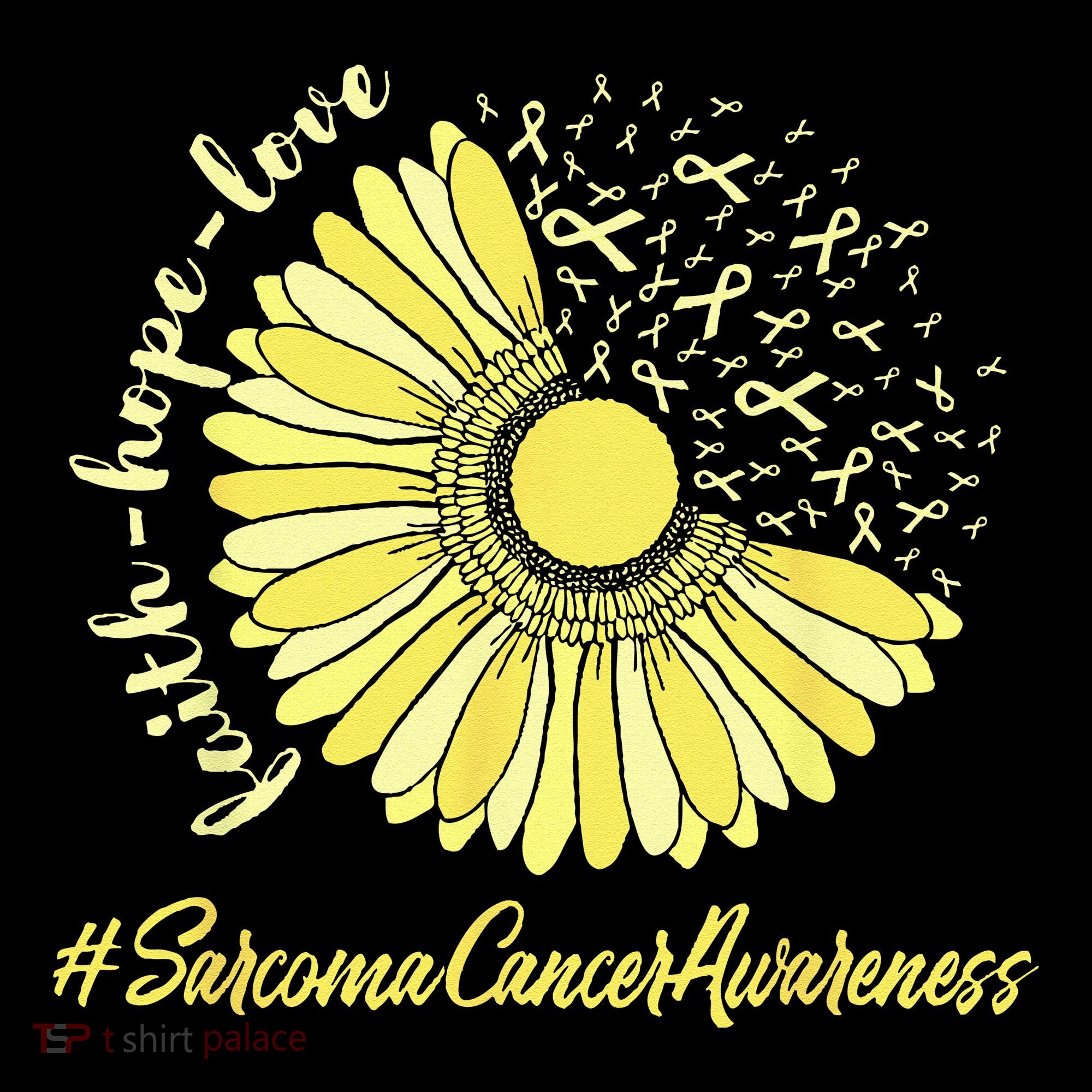 Sarcoma Cancer Awareness Yellow Sunflower Sarcoma Awareness Women's Hoodie