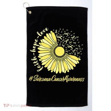 Sarcoma Cancer Awareness Yellow Sunflower Sarcoma Awareness Golf Towel