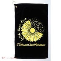 Sarcoma Cancer Awareness Yellow Sunflower Sarcoma Awareness Golf Towel thumb 0