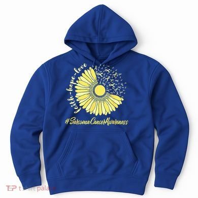 Sarcoma Cancer Awareness Yellow Sunflower Sarcoma Awareness Hoodie