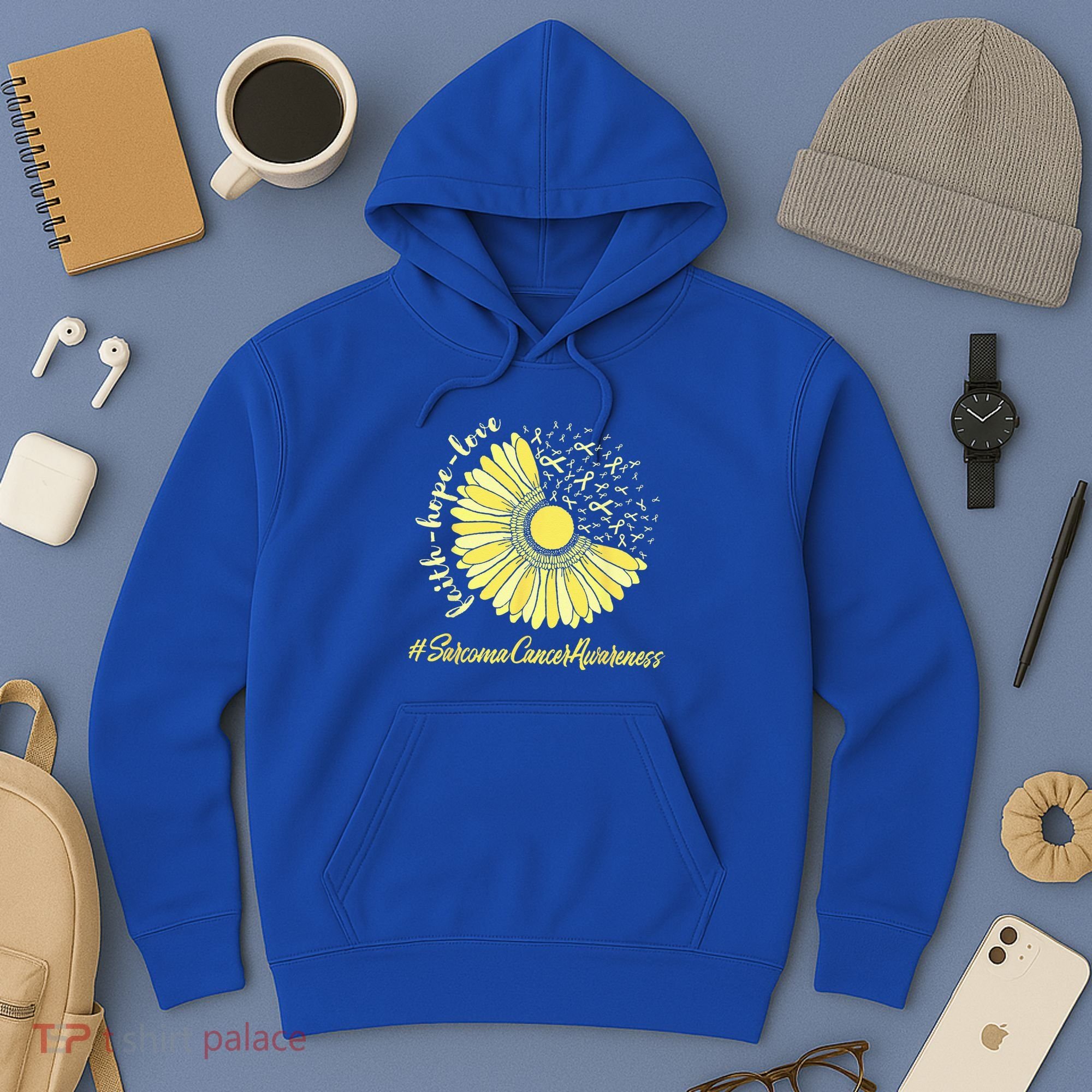 Sarcoma Cancer Awareness Yellow Sunflower Sarcoma Awareness Hoodie