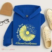 Sarcoma Cancer Awareness Yellow Sunflower Sarcoma Awareness Hoodie thumb 4