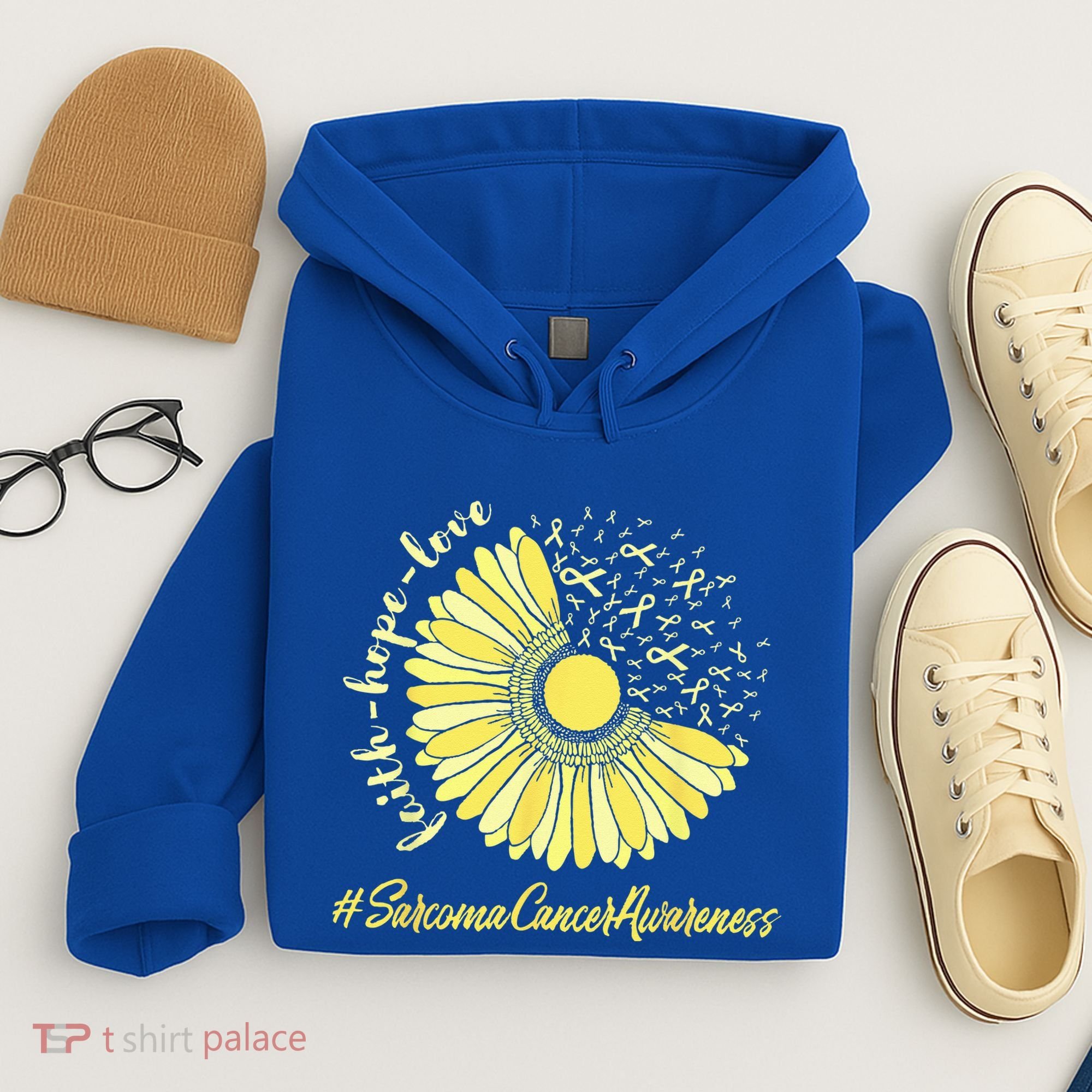 Sarcoma Cancer Awareness Yellow Sunflower Sarcoma Awareness Hoodie