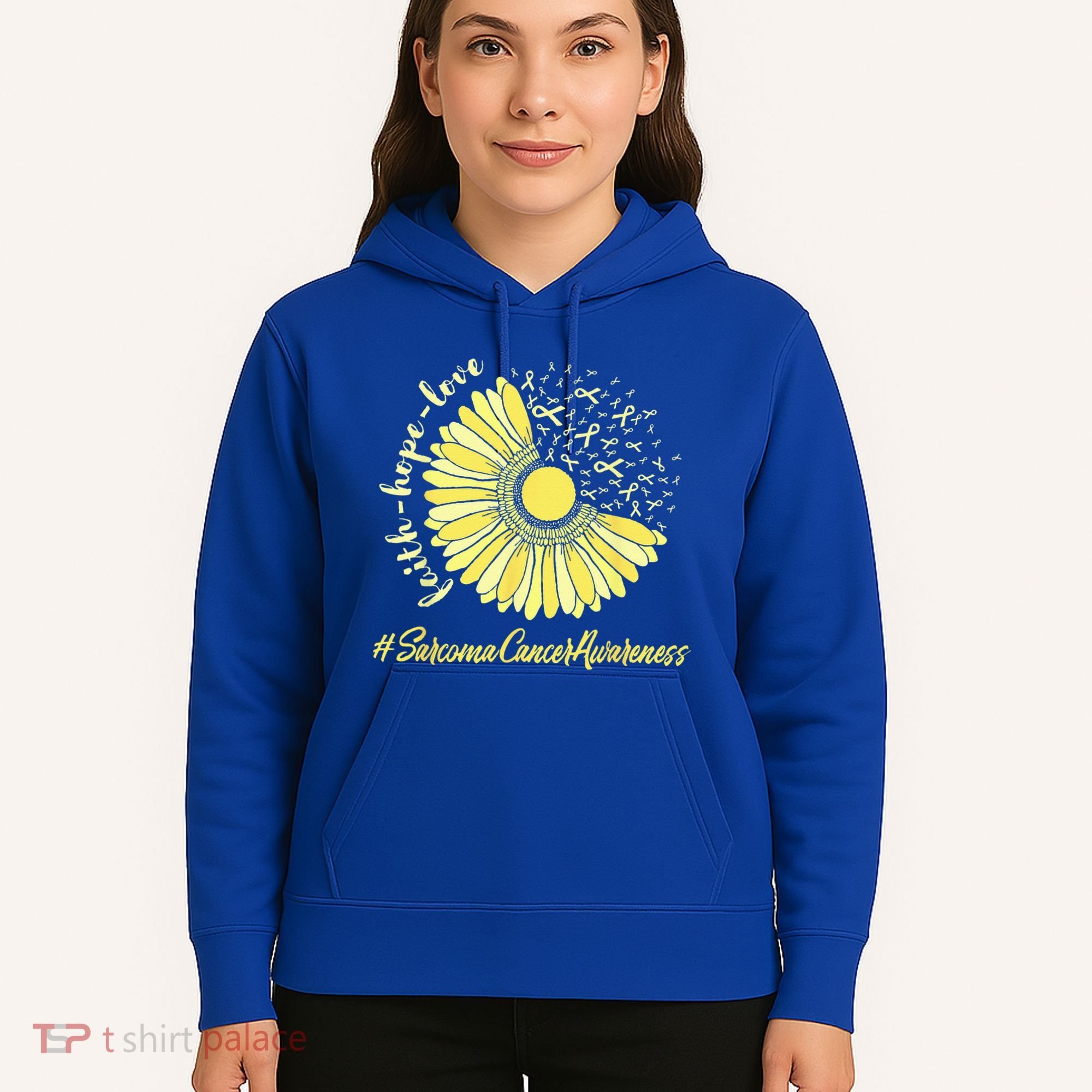Sarcoma Cancer Awareness Yellow Sunflower Sarcoma Awareness Hoodie