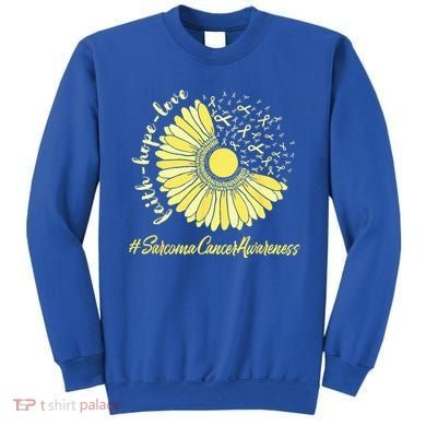 Sarcoma Cancer Awareness Yellow Sunflower Sarcoma Awareness Sweatshirt